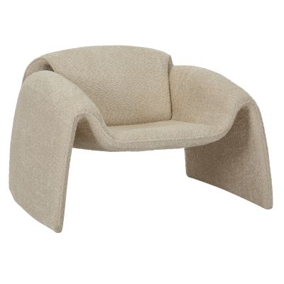 ARMCHAIR LAFORGE HM9679.03 BEIGE BOUCLE FABRIC-METAL FRAME 100x83x66Hcm.