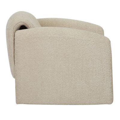 ARMCHAIR LAFORGE HM9679.03 BEIGE BOUCLE FABRIC-METAL FRAME 100x83x66Hcm.