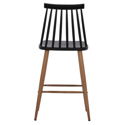 BAR STOOL HM9300.02 BLACK NATURAL 43x45x97Η