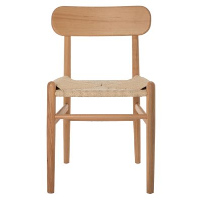 DINING CHAIR HELSINKI HM9492.01 BEECH WOOD AND ROPE IN NATURAL COLOR 46.5x41x80Ηcm.