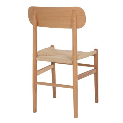 DINING CHAIR HELSINKI HM9492.01 BEECH WOOD AND ROPE IN NATURAL COLOR 46.5x41x80Ηcm.