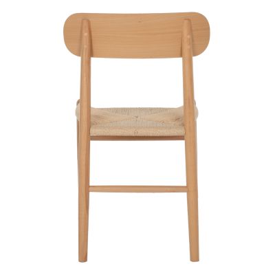 DINING CHAIR HELSINKI HM9492.01 BEECH WOOD AND ROPE IN NATURAL COLOR 46.5x41x80Ηcm.