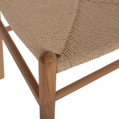 DINING CHAIR HELSINKI HM9492.01 BEECH WOOD AND ROPE IN NATURAL COLOR 46.5x41x80Ηcm.