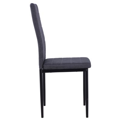 Метален стол Lady HM0037.20 Сив плат с метална рамка K/D 40x48x95