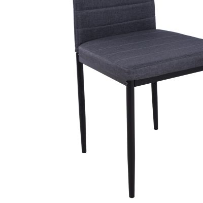Метален стол Lady HM0037.20 Сив плат с метална рамка K/D 40x48x95