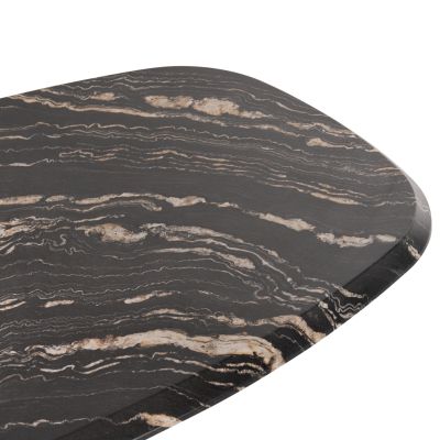 TABLETOP 5787 WERZALIT HM5916.15 BLACK&GOLD MARBLE COLOR 146X94cm.