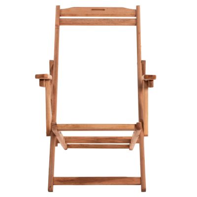 BEACH CHAIR WITH ARMS HM5799.02 IN NATURAL IMPREGNATED COLOR