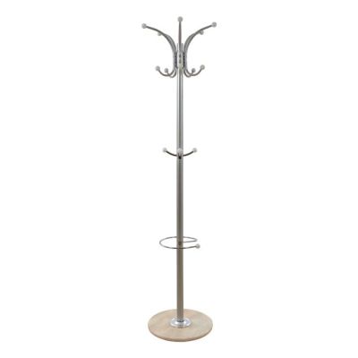 Hat/Coat Stand Metallic HM0038.40 rotating silver with marble ''37x170cm