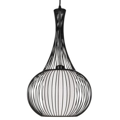 CEILING PENDANT LAMP HM4132 BLACK METAL Φ30x50H cm.