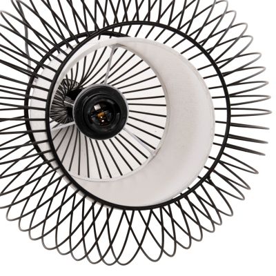 CEILING PENDANT LAMP HM4132 BLACK METAL Φ30x50H cm.