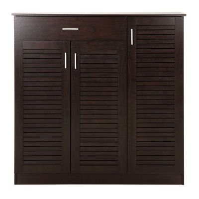 SHOE CABINET PROBY HM9607.01 MELAMINE IN WENGE 120x37,5x121,5Hcm.