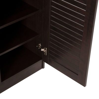 SHOE CABINET PROBY HM9607.01 MELAMINE IN WENGE 120x37,5x121,5Hcm.