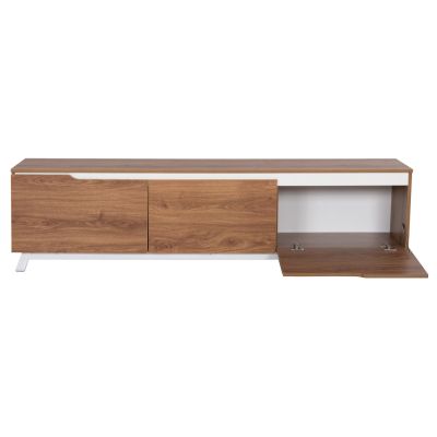 TV FURNITURE KIMIA HM8902.12 MELAMINE NATURAL-WHITE 180Χ35Χ48,5Hcm.