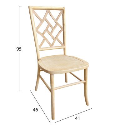 CHAIR TOON WOOD IN WHITEWASH AND PLYWOOD SEAT 41x46x95Ηcm.ΗΜ9410.05