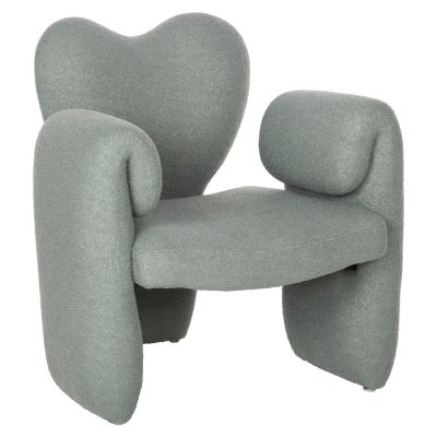 DINING ARMCHAIR HARTT HM9777.07 PISTACHIO GREEN TEDDY FABRIC 84x74x87Hcm.