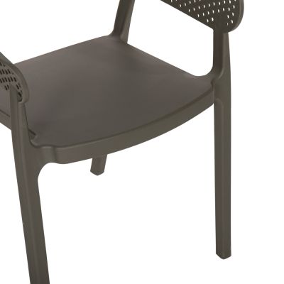 ARMCHAIR POLYPROPYLENE PERFOE HM5941.07 IN DARK OLIVE 53,5x50,5x73Hcm.