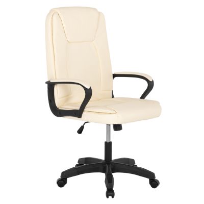 OFFICE CHAIR HM1188.03 ECRU PU LEATHER 63x70x114Hcm.