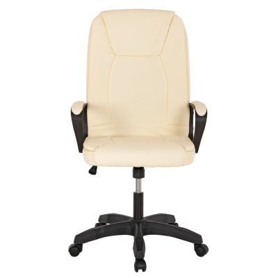 OFFICE CHAIR HM1188.03 ECRU PU LEATHER 63x70x114Hcm.