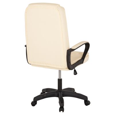 OFFICE CHAIR HM1188.03 ECRU PU LEATHER 63x70x114Hcm.