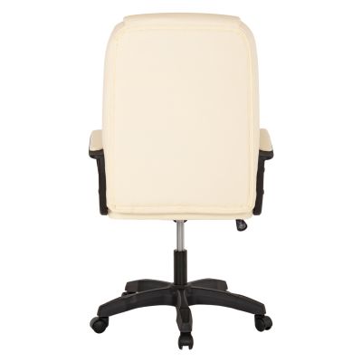 OFFICE CHAIR HM1188.03 ECRU PU LEATHER 63x70x114Hcm.