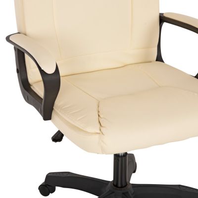 OFFICE CHAIR HM1188.03 ECRU PU LEATHER 63x70x114Hcm.