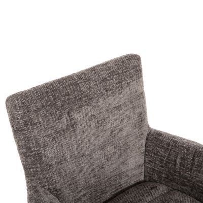 DINING ARMCHAIR GAZER HM9845.03 GREY FABRIC-RUBBERWOOD LEGS 66x63x91Hcm.