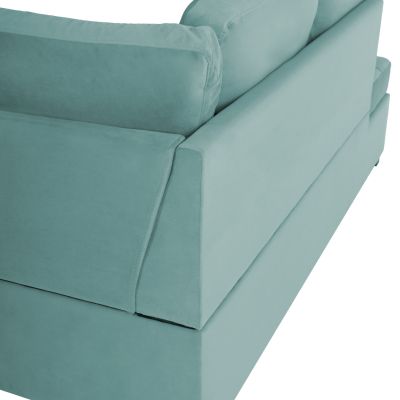 SOFABED LEFT CORNER JADE HM3144.04L SEAFOAM GREEN VELVET 250x80-180x73-88Hcm.