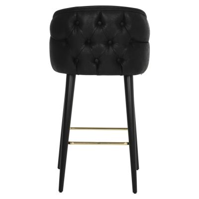 BAR STOOL MARCELLO PROFESSIONAL HM9280.14 NUBUCK-TYPE WOODEN BLACK 50x58x100Hcm.