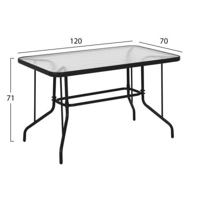 Комплект Трапезна Маса 5 части столове с възглавница и маса 120x70 HM10568.01 Сив