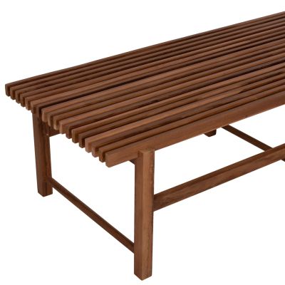 BENCH 3-SEATER KRON HM9537 TEAK WOOD IN NATURAL COLOR 180x56x46Hcm.