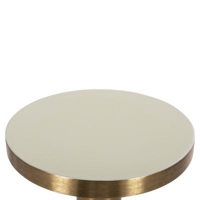 SIDE TABLE ERODE HM4243.07 METAL IN LIGHT GREEN-GOLD Φ40,5x48Hcm.