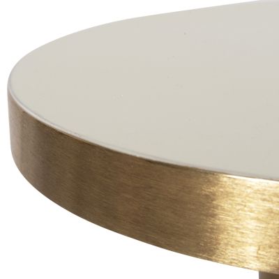 SIDE TABLE ERODE HM4243.07 METAL IN LIGHT GREEN-GOLD Φ40,5x48Hcm.