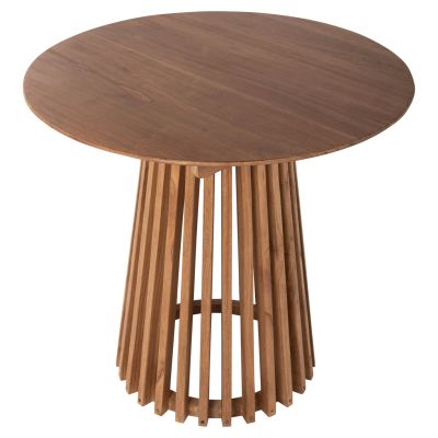 DINING TABLE ROUND FRANTZ HM9832.11 SOLID MINDI WOOD IN NATURAL COLOR Φ80X75Hcm