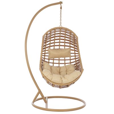 Висящо кресло Nest Brown-Beige с възглавница HM5753.01 105'x195 cm