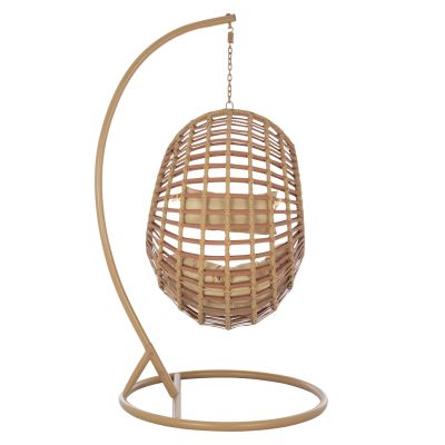 Висящо кресло Nest Brown-Beige с възглавница HM5753.01 105'x195 cm