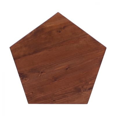 Table Surface 5 corners from solid fir in walnut color 60x57x4 cm