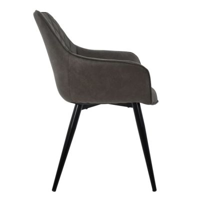 Armchair Mando HM8006.10 with grey Nubuck fabric 60x60x84cm