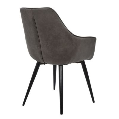 Armchair Mando HM8006.10 with grey Nubuck fabric 60x60x84cm