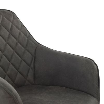 Armchair Mando HM8006.10 with grey Nubuck fabric 60x60x84cm