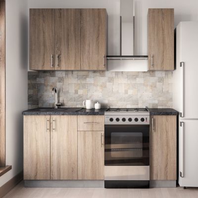 KITCHEN COMPOSITION HM2465.11 MELAMINE SONOMA COUNTERTOP LAMINATE 120x47x84,8Υεκ.