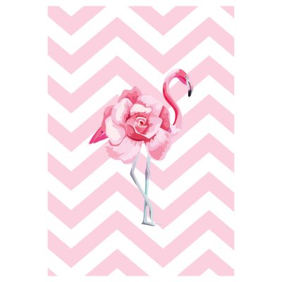 SERIES KIDDER HM7678.12 80Χ150cm, pink flamingo carpet, fringes