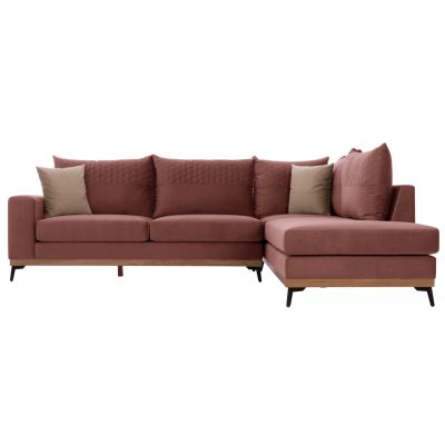 MESINA corner sofa, dusty pink, high leg, 2pcs, right corner