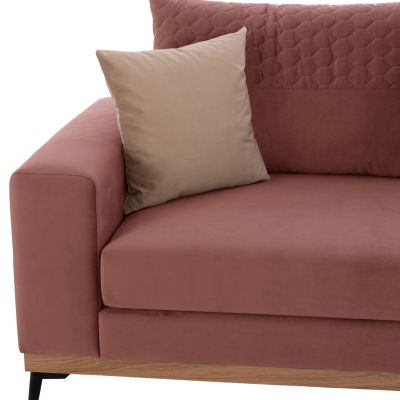 MESINA corner sofa, dusty pink, high leg, 2pcs, right corner