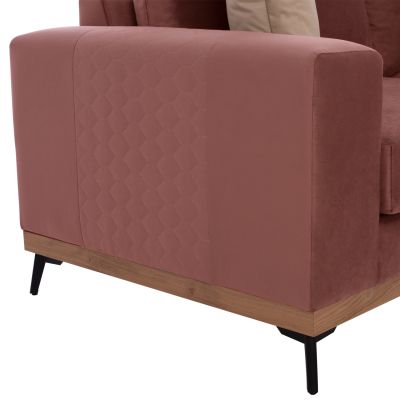 MESINA corner sofa, dusty pink, high leg, 2pcs, right corner