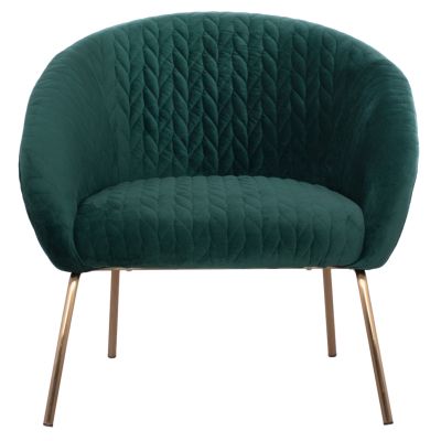 HM8549.03 armchair JOYCE, cypress green velvet, metallic legs