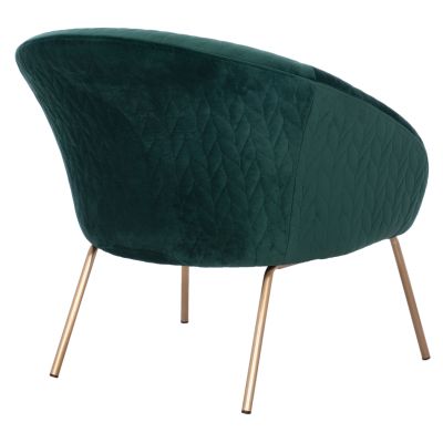 HM8549.03 armchair JOYCE, cypress green velvet, metallic legs