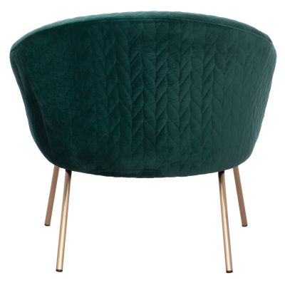 HM8549.03 armchair JOYCE, cypress green velvet, metallic legs