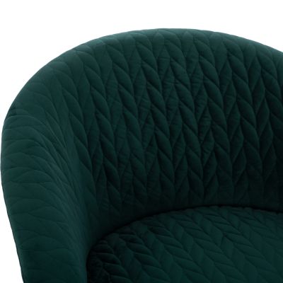 HM8549.03 armchair JOYCE, cypress green velvet, metallic legs