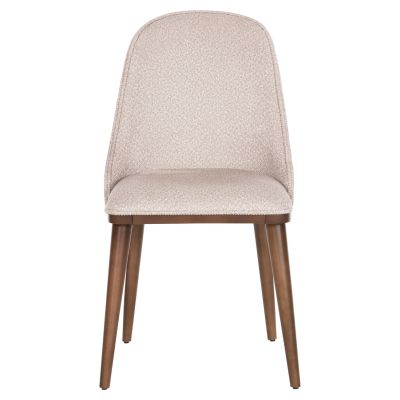 DINING CHAIR SATURN HM18018.01 BEECH WOOD IN BROWN & FABRIC IN BEIGE 50x59x90Hcm.