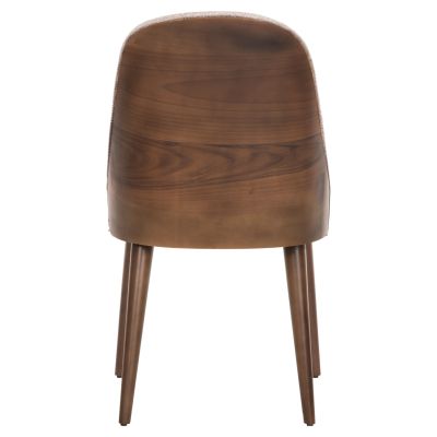 DINING CHAIR SATURN HM18018.01 BEECH WOOD IN BROWN & FABRIC IN BEIGE 50x59x90Hcm.